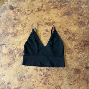 Black ribbed bralette
